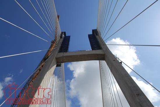 Cầu được thiết kế dây văng, giống kiểu của cầu được xây dựng trước đó như cầu Mỹ Thuận, cầu Rạch Miễu.