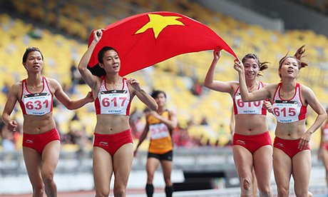 Cú bứt phá của Việt Nam ở SEA Games là một điểm nhấn về điền kinh khu vực Đông Nam Á trong năm 2017. Ảnh: Đức Đồng. 