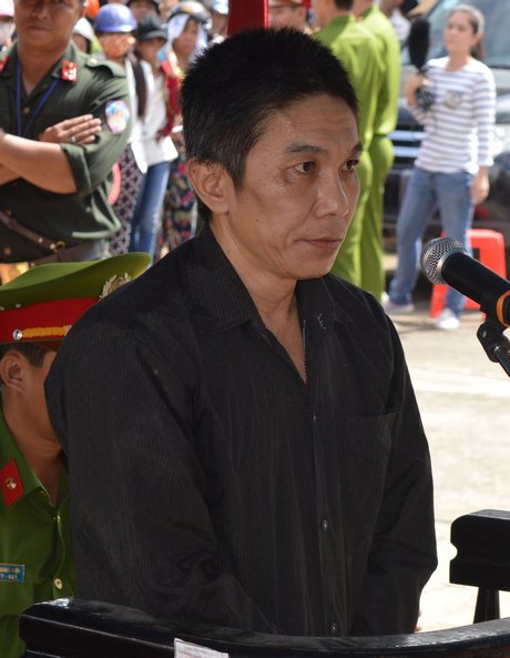   Bị cáo Nguyễn Văn Mười tại phiên tòa sơ thẩm.