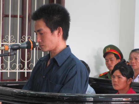 Bị cáo Nguyễn Thanh Tuấn tại phiên tòa sơ thẩm.