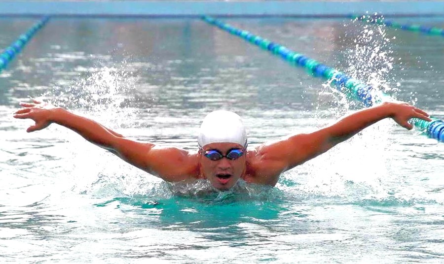 VĐV bơi lội khuyết tật Nguyễn Thành Trung. Ảnh: CTV