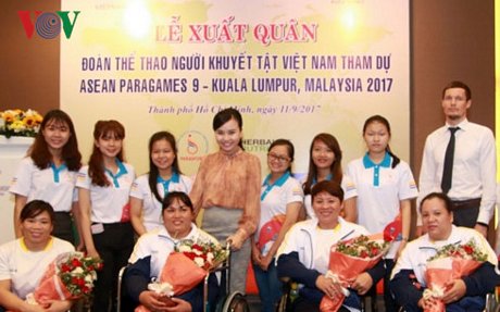 Đoàn thể thao người khuyết tật Việt Nam xuất quân dự Para Games 9.