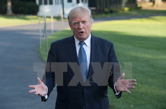 Tổng thống Mỹ Donald Trump phát biểu với báo giới tại thủ đô Washington ngày 24/9. (Nguồn: AFP/TTXVN)