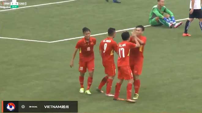 U19 Việt Nam mất hơn nửa tiếng trước khi hoàn toàn áp đảo U19 Lào