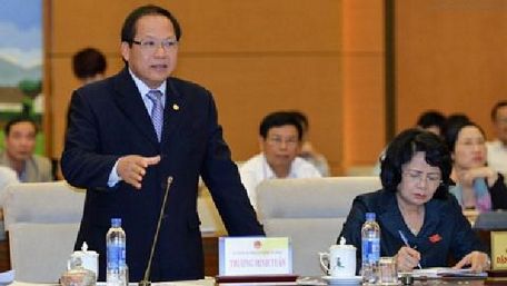 Bộ trưởng Trương Minh Tuấn tại phiên chất vấn và trả lời chất vấn trưa 17/11/2017.