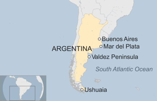 Tàu ngầm mất liên lạc khi di chuyển từ căn cứ Ushuaia đến cảng Mar del Plata (Ảnh: BBC)