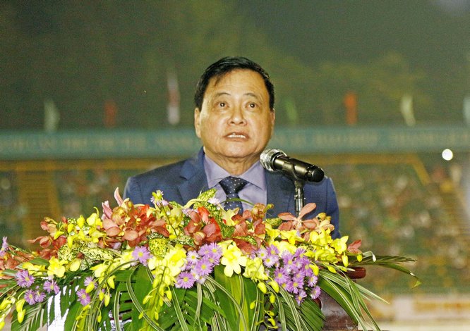 Ông Nguyễn Công Khế- Chủ tịch HĐQT kiêm Tổng Giám đốc Công ty CPTĐ Truyền thông Thanh Niên- Trưởng BTC giải phát biểu tại lễ khai mạc.