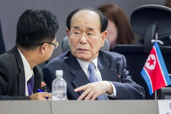 Ông Kim Yong Nam, sinh năm 1928, được bầu làm Chủ tịch Hội đồng Nhân dân tối cao - cơ quan lập pháp cao nhất của Triều Tiên kể từ năm 1998 - Ảnh: UPI