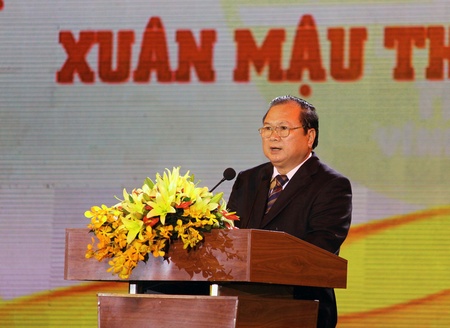 Đồng chí Nguyễn Văn  Quang- Phó Bí thư Tỉnh ủy, Chủ tịch UBND tỉnh đã ôn lại truyền thống hào hùng của cuộc  Tổng tiến công và nổi dậy Xuân Mậu Thân 1968.