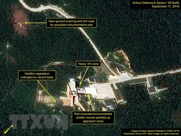 Bãi thử hạt nhân Punggye-ri. (Nguồn: Reuters/TTXVN)