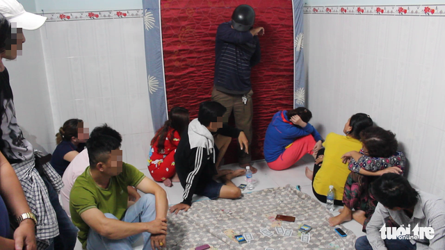 Chủ tụ điểm đánh bạc Nguyễn Thị Diệp là một trong những con bạc có số má - Ảnh:HOÀI THƯƠNG