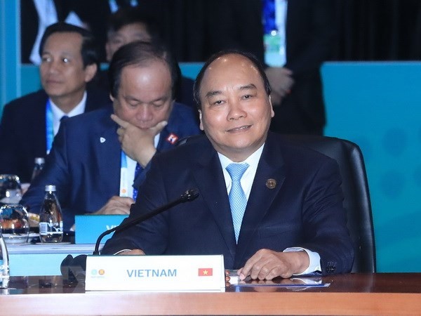 Thủ tướng Nguyễn Xuân Phúc tham dự Phiên họp Toàn thể. (Ảnh: Thống NhấtTTXVN)