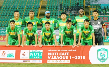 CLB bóng đá XSKT Cần Thơ tại Giải Bóng đá VĐQG Nuti Cafe V.League 2018. 