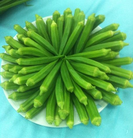  Sản phẩm đậu bắp xanh của HTX Tân Bình.