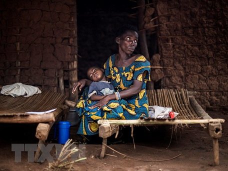 Trẻ em nhiễm sốt rét tại Muma, Cộng hòa dân chủ Congo. (Nguồn: AFP/TTXVN)