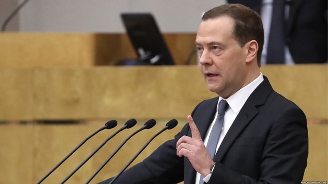 Thủ tướng Nga Dmitry Medvedev. (Nguồn: TASS)