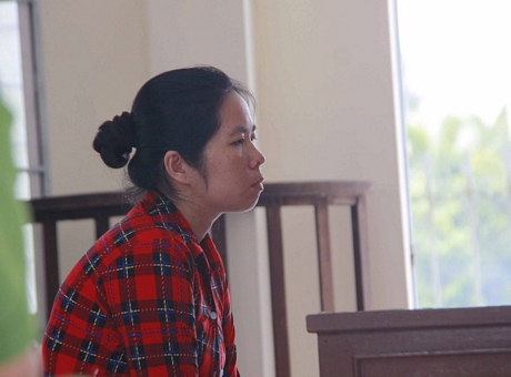Bị cáo Nguyễn Thị Khoa tại phiên tòa sơ thẩm.