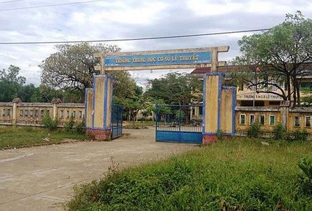 Trường THCS Lê Thuyết- nơi xảy ra vụ cô giáo bị hiếp dâm giữa ban ngày.