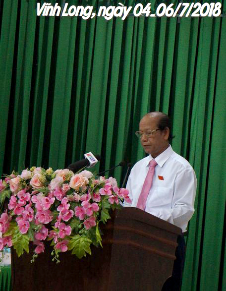 Chủ tịch HĐND tỉnh- Trương Văn Sáu phát biểu khai mạc
