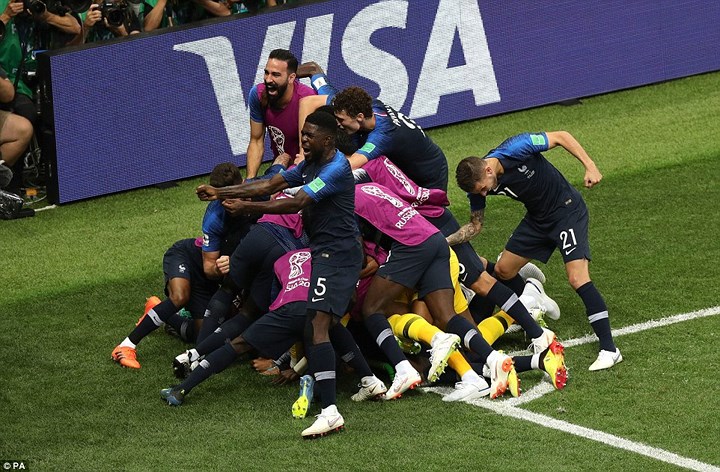 Chung cuộc, Pháp giành chiến thắng với tỉ số 4-2 để lên ngôi vô địch World Cup 2018 (Ảnh: PA).