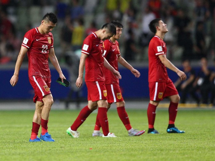 Đội tuyển Trung Quốc đã không thể vào chung kết World Cup 2018 - Ảnh: REUTERS