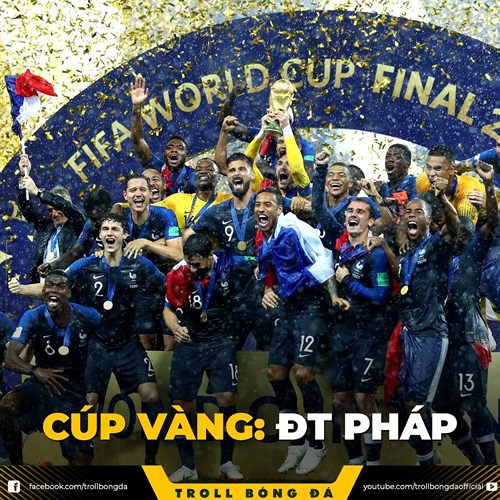 ĐT Pháp trở thành nhà vô địch World Cup 2018.
