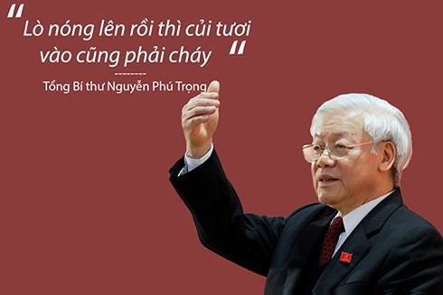 Quyết tâm làm trong sạch Đảng của Tổng Bí thư Nguyễn Phú Trọng đang được hiện thực hóa.