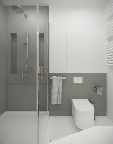 Kính là chất liệu vừa đảm bảo tính hiện đại, sạch sẽ cho nhà tắm mà giá cả lại không quá cao.