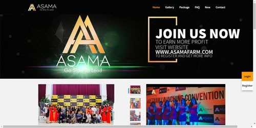 Việc quảng cáo kinh doanh đa cấp tiền ảo được Asama Mining công khai trên mạng