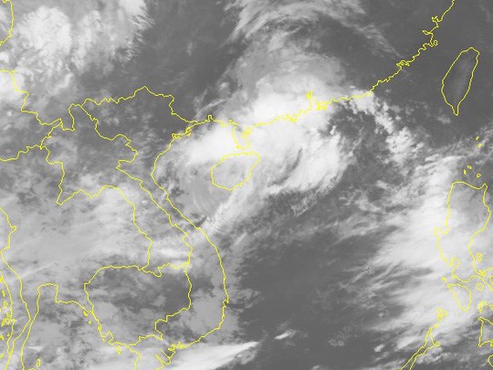 Hình ảnh mây vệ tinh của áp thấp nhiệt đới - Nguồn: Trung tâm dự báo khí tượng thủy văn quốc gia