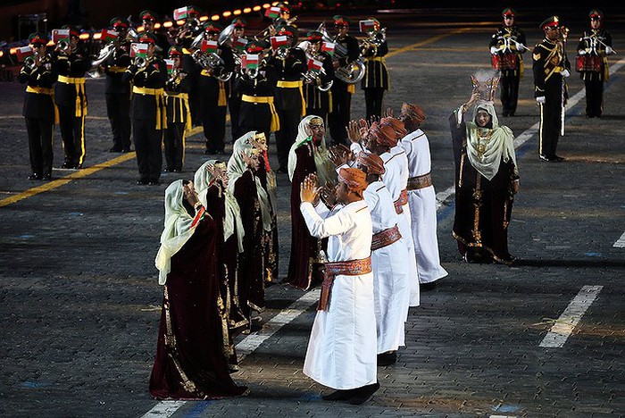 Nhóm quân nhạc Vệ binh Hoàng gia Oman.