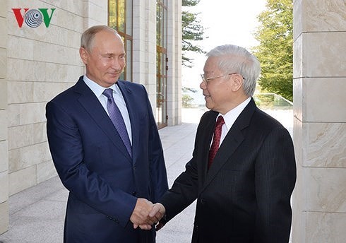 Tổng thống LB Nga V.Putin và Tổng Bí thư Nguyễn Phú Trọng