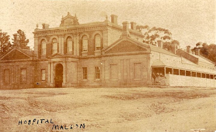 Bệnh viện Maldon những năm 1880.