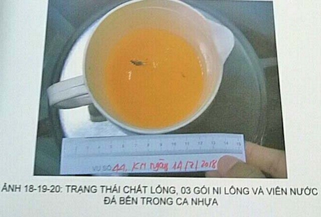 Ca nước có chứa ma túy mà Thiếu úy Nguyễn Đức Đạt đã uống. Ảnh: Tư liệu