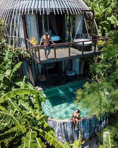 Keemala, Kathu, Phuket, Thái Lan. Mỗi biệt thự có hồ bơi riêng ẩn mình giữa rừng cây nhiệt đới.