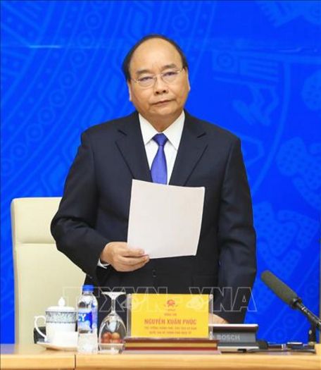 Thủ tướng Nguyễn Xuân Phúc, Chủ tịch Uỷ ban quốc gia về Chính phủ điện tử phát biểu. Ảnh: Thống Nhất/TTXVN