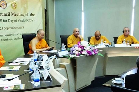 Quang cảnh Hội nghị mở rộng của Ủy ban Tổ chức Quốc tế Ngày Vesak Liên Hợp Quốc tại Thái Lan trong ngày 22/9. Ảnh GHPGVN