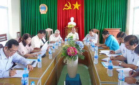 Đoàn khảo sát tại TAND huyện Tam Bình