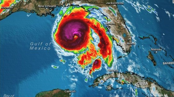 Hình ảnh bão Michael từ vệ tinh. Ảnh: NHC