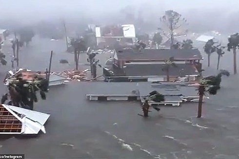 Hậu quả do bão Michael gây ra khi nó tấn công Florida Panhandle (Mỹ) vào hôm 10/10. (Ảnh: Daily mail)