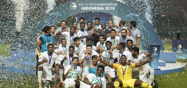 Saudi Arabia ăn mừng chức vô địch giải U19 châu Á