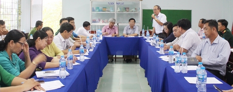 Đoàn kiểm tra của UBND tỉnh làm việc tại xã Lộc Hòa.