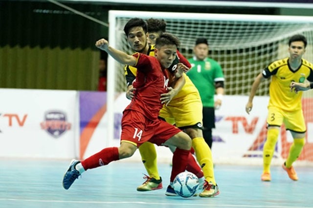 Đội tuyển Việt Nam có thắng lợi đậm 9-0 trước Brunei ở lượt trận mở màn Giải vô địch futsal Đông - Nam Á 2018.