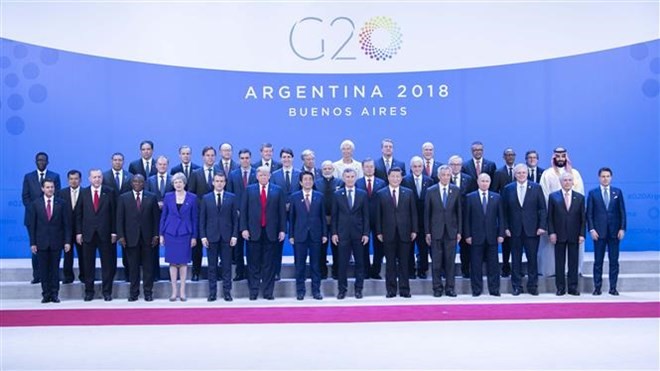 Các nhà lãnh đạo G20 chụp ảnh chung tại Hội nghị ở Buenos Aires, Argentina, ngày 30/11/2018. (Nguồn: THX/TTXVN)