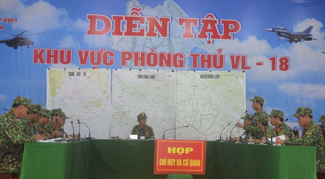 Trong những năm qua, công tác diễn tập KVPT được tổ chức thường xuyên, liên tục, dựa trên những nguyên tắc, lý luận nghệ thuật quân sự Việt Nam.