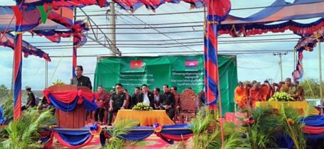Tỉnh trưởng tỉnh Mondulkiri phát biểu tại buổi lễ.