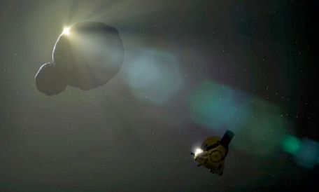 Ảnh minh họa tàu New Horizons tiếp cận thiên thạch Ultima Thule. Ảnh: Science Photo Library