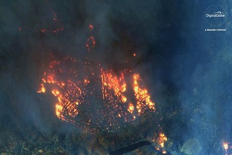Ảnh vệ tinh ngày 9/11/2018 cho thấy thị trấn Paradise 27.000 dân ở Bắc California, Mỹ, bị cháy rừng hủy diệt hoàn toàn