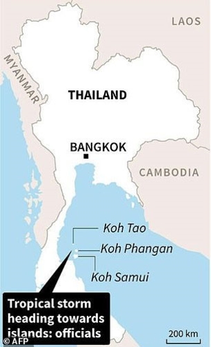 Cảnh báo bão Pabuk tấn công các hòn đảo phía Nam Thái Lan (Ảnh: AFP).