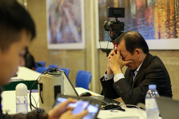  Trong 5 ngày Trung tâm Báo chí Quốc tế mở cửa, các phóng viên sẽ phải hoạt động hết công suất. (Ảnh: Minh Sơn/Vietnam+)